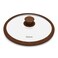 Fissman Lid Arcades 24 cm With Dark Brown Marble Silicone Rim (Glass)