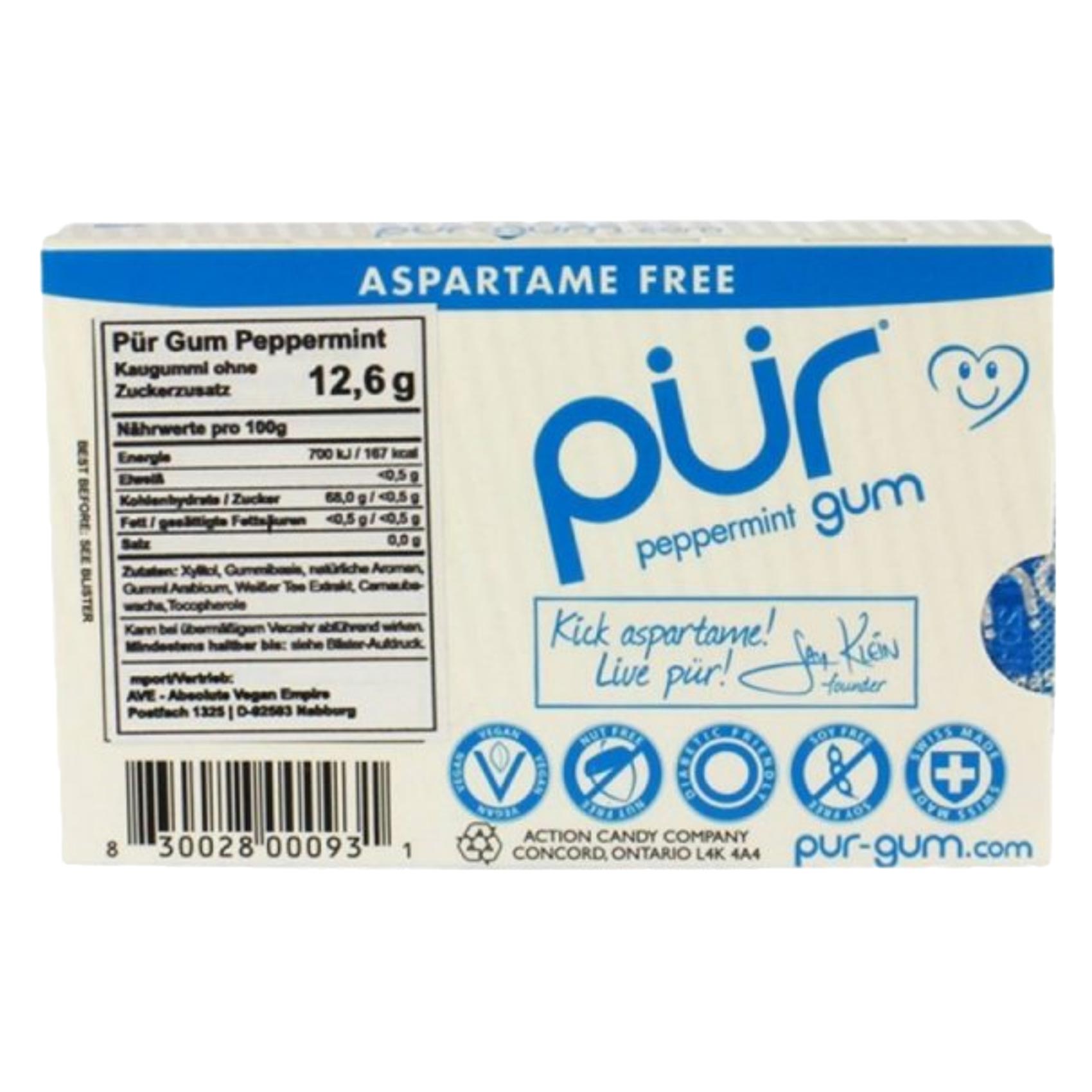 Pur Gultan Free Sugar Free Gum Peppermint 9 Pieces product thumbnail 2