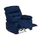 In House Velvet Rocking Recliner Chair - Dark Blue - NZ60