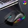 HXSJ J900 USB Wired Gaming Mouse RGB Gaming Mouse with Six Adjustable DPI Ergonomic Design for Desktop Laptop Black