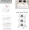Orchid 3-Tier Multiuse Kitchen Organizer Rack Storage Trolleys Removable Storage Tower Rack Bathroom Shelf with Wheels and armrest Slim Rolling Storage Rack | Rolling Cart with Wheels Handle (White)