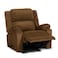 In House Velvet Rocking &amp; Rotating Recliner Chair - Brown - AB02