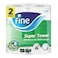 Fine Super Sterilized 2 Ply Paper Towel White 55 Pieces