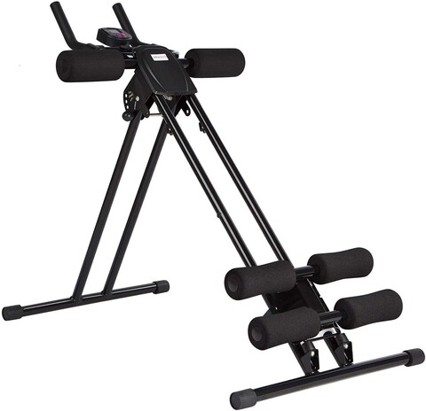 Max Strength Foldable Adjustable Abdominal Trainer Power Plank, Multi Function Foldable Fitness Equipment Beauty Hip Abdomen Machine Sports Beauty Riding Waist Machine