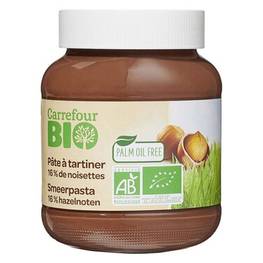 Carrefour Bio Organic Hazelnut Chocolate Spread 350g