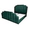 In House Taj Velvet Bed Frame - Single - 200x120 cm - Dark Green