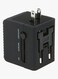 Generic 2-Port Worldwide Universal Travel USB Adapter Black