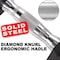 Sky Land Rubber Coated Hex Dumbbell Set With Chrome Metal Handle For Strength Training-[7.5 Kgs X 2Pcs]-Em-9260-7.5