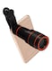 Generic - Universal Telescope Clip Lens Black/Red