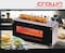 Crownline TR-274 2-Slice Glass Toaster, Wide Slot Toaster, Bagel &amp; Defrost Settings, 1000-1260W, 220-240V, 50/60Hz