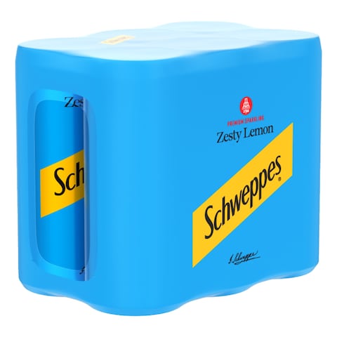 Schweppes Zesty Lemon Soft Drink 250ml Pack of 6