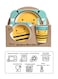 5PCS Unbreakable Kids Plate and Bowl Set for Healthy Mealtime, Bamboo Children Dishware Set with Plate, Bowl, Cup, Fork and Spoon, BPA Free Dishwasher Safe, Unicorn