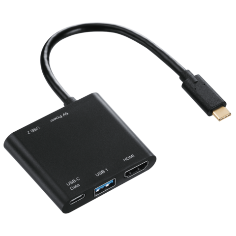 HAMA 135729 4IN1 USB-C MULTIPORT ADAPTER FOR 2XUSB 3.1,HDMI&trade;&amp; USB-C(DATA)