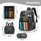 Eazy Kids 17&quot; Set of 4 School Bag with Lunch Bag, Activity Bag and Pencil Case Gen Z Gamer - Black