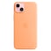 Apple Silicone Case Cover With MagSafe For iPhone 15 Plus Orange Sorbet