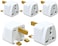 Lavish Universal Universal (AU/US/EU) Socket To UK Ac Power Plug Travel Adapter Outlet Converter - White Pack Of 5
