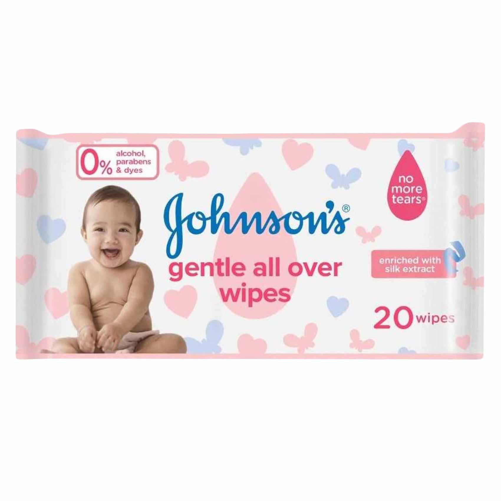 Johnson&#39;s Gentle All Over Baby Wipes 20 Count
