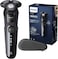 Philips Series 5000 Wet &amp; Dry Men&#39;s Electric Shaver, S5588/30, Deep Black (With Integrated Pop-Up Trimmer, With Advanced SkinIQ, , 60 Mins Run Time)