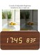 Generic Wooden LED Clock With Temperature Humidity Display Electronic Clock For Bedroom Bedside Home Office