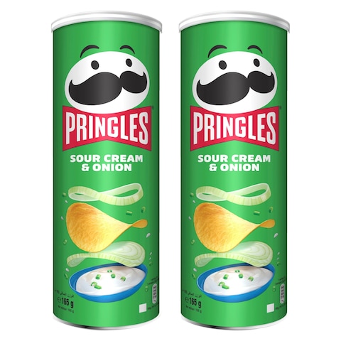 Pringles Sour Cream And Onion Potato Chips 165g