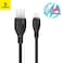 
Baseus Pudding Series Fast Charging Cable USB to iPhone 14, 13, 12, 11, (2.4A 2m) Cluster Black