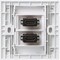 HDMI Compitable Wall Plate White 86 Type Wall Panel Socket HDtTV High Definition Digital TV Network Cable Outlet (2 Port)