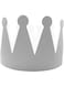 6-Piece Adjustable Glittery Crown Set - Silver