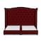 In House Al Dimashqi Linen Bed Frame - King - 200x180cm - Burgundy