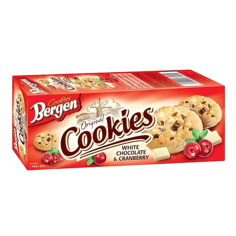 Bergen White Chocolate &amp; Cranberry Cookies 135g