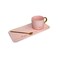 Modern Gold Plated Pink Coffee Cup With Saucer And Spoon