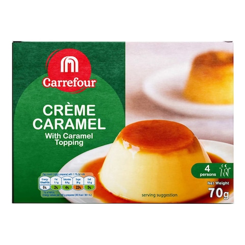 Carrefour Creme Caramel Dessert With Caramel Topping 70g