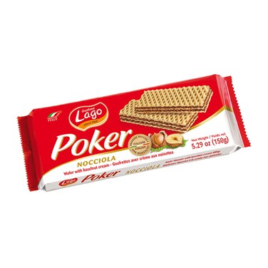 Lago Poker Wafer Withe Hazelnut Cream 150g