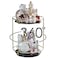 2-Layer 360 Degree Rotating Cosmetic Holder Stand Black/Gold