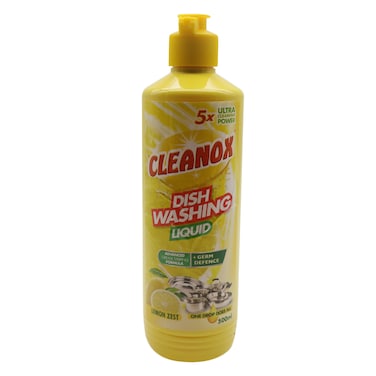 Cleanox Advanced Grease Striping Formula Lemon Zest Dishwashing Liquid 500Ml