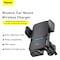BASEUS  Wisdom Auto Alignment Car Mount Wireless Charger QI 15 (Air Outlet base）Black