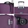 Eminent Expandable Trolley Luggage Set of 3 Bag Soft Suitcase for Unisex Travel Polyester Shell Lightweight with TSA lock Double Spinner Wheels E777SZ Purple
