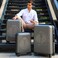 Biggdesign Ocean Carry On Luggage Set, Hardshell Luggage with Spinner Wheel, Travel Suitcase, Lock System, Lightweight, Gray, 3 Pcs.