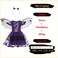 Uaejj Halloween Costumes For Girls, Halloween Girls Dress Set, Girls Bat Halloween Costume Witch Cosplay Costume, Kids Cosplay Costume For Halloween Christmas Birthday Party (Xl(130-140cm), G-0117)
