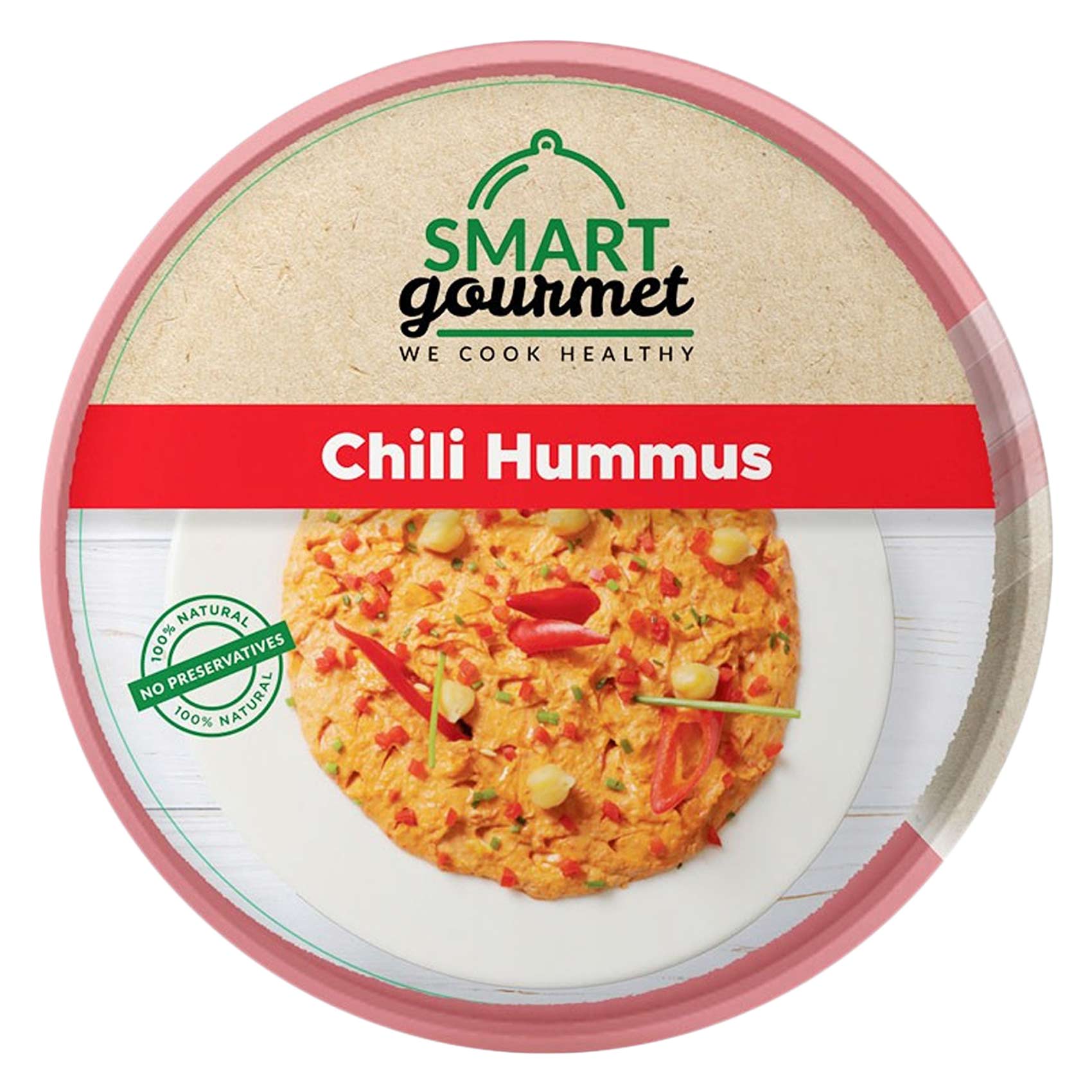 Smart Gourmet Spicy Red Pepper Chili Hummus 150g