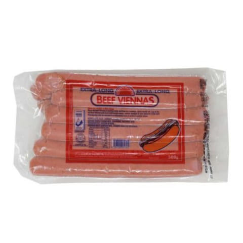 Farmer&#39;s Choice Extra Long Beef Vienna Sausages 500G