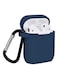 Generic Shockproof Silicone Protective Charging Case For Apple Airpods Dark Blue