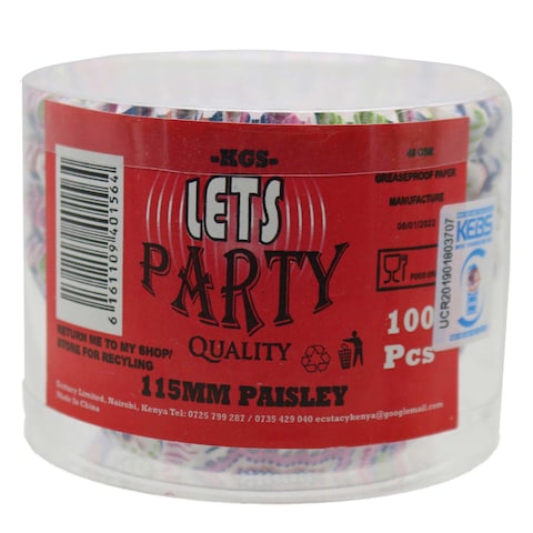 LET&#39;S PARTY 115MM CAKECASE PAISLEY