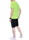 Mei Stylish Mens Short and T-shirt Tracksuit Sports Suit Activewear Set, XXL Size, Green &amp; Black