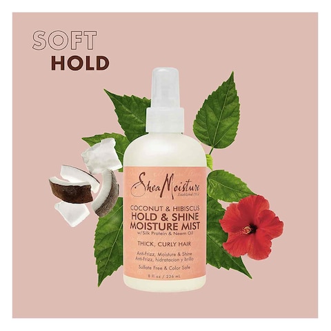 Shea Moisture Coconut And Hibiscus  Hold and Shine Moisture Mist 236ml