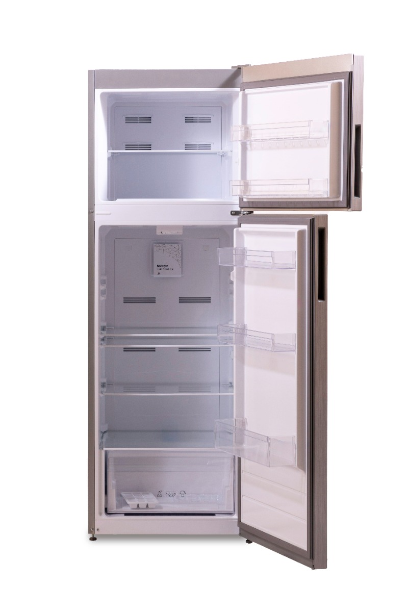 Terim 310L Net Capacity Top Mount Double Door Refrigerator, Silver Inox, TERR440VS