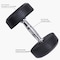 ULTIMAX Round Rubber Dumbbell Fitness Dumbbell Hand Weights Dumbbells Chrome Handle Dumbbell Professional Arm Muscle Exercise Equipment Gym and Home Fitness Equipment-1 Pcs (12.5Kg)