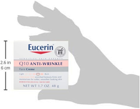 Eucerin Q10 Anti-Wrinkle Face Cream, Fragrance Free, Moisturizes For Softer Smoother Skin, 1.7 Ounce (Pack Of 1)