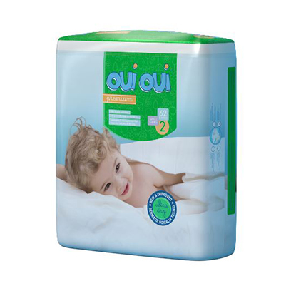 Oui Oui Premium Diaper Size 2 62 Count 3-6KG