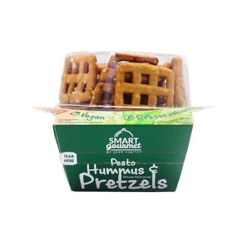 Buy Smart Gourmet Pesto Hummus And Pretzels 140g in UAE