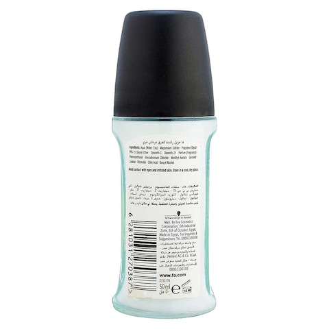 Fa Men Roll On Deodorant, Mint &amp; Bergamot - 50 ml